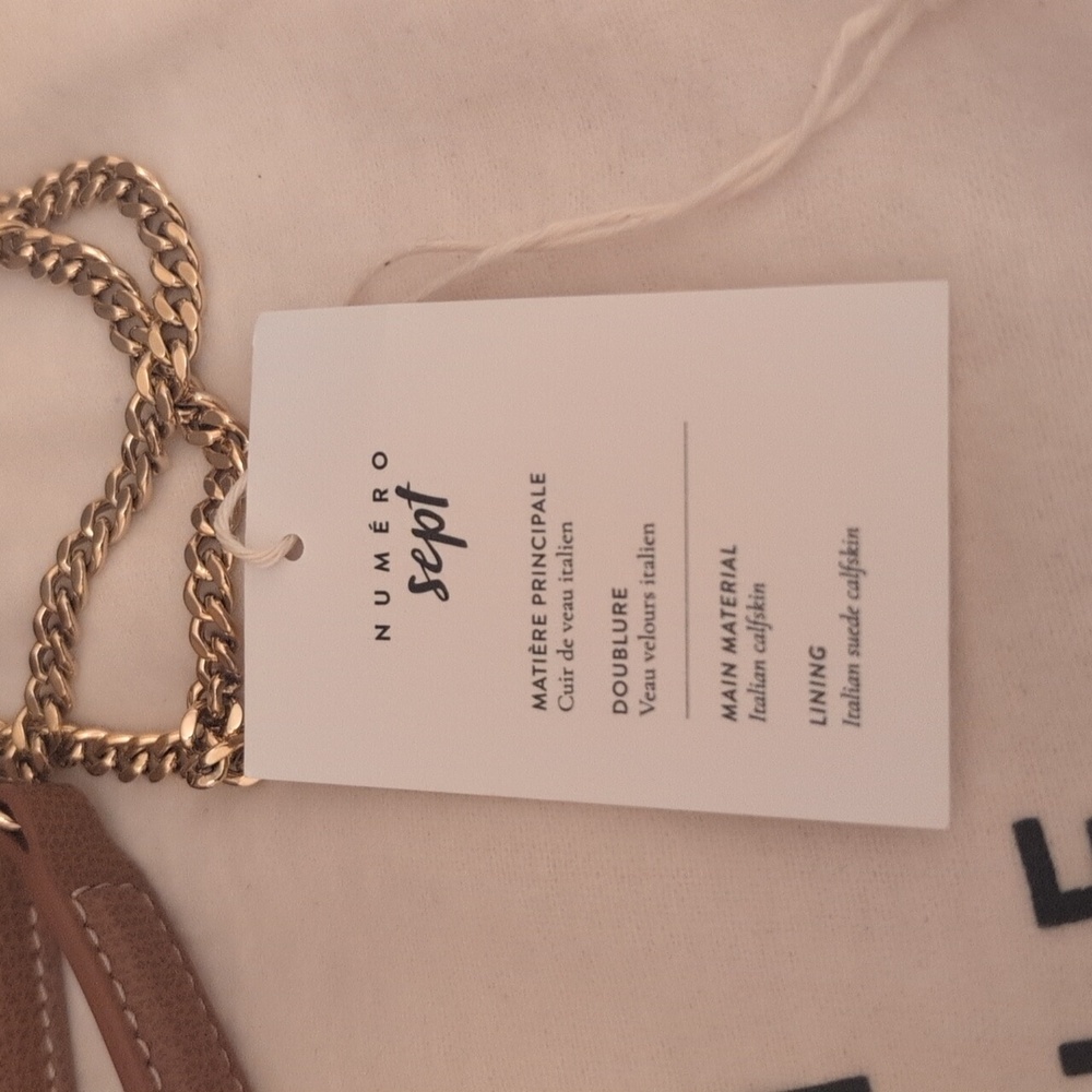 Polene Mini Numero Sept Camel Grained Leather - Picture 2 of 7